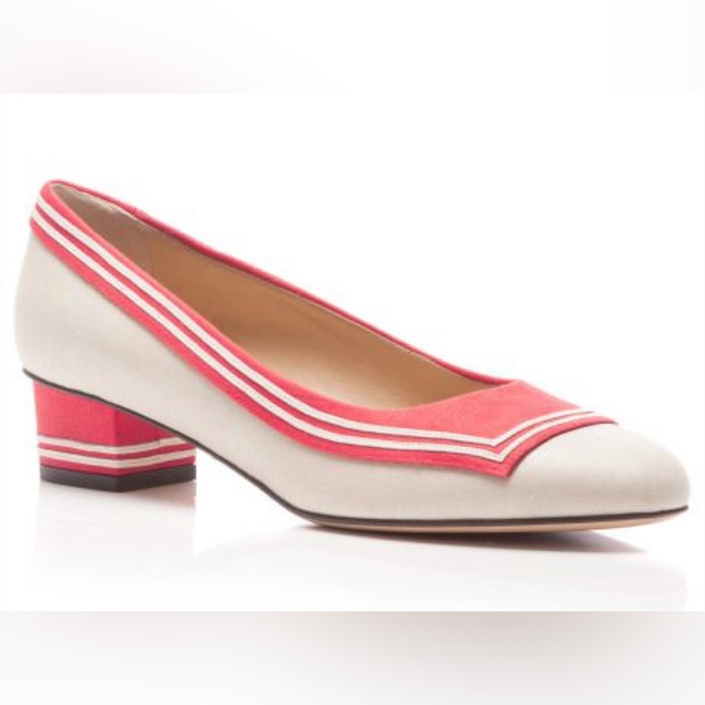 RARE NWT Charlotte Olympia Skipper Coated Canvas Pump